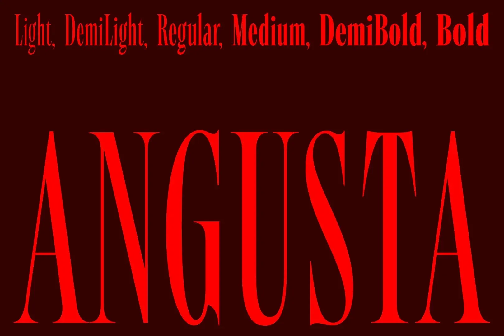 Angusta Type Family by The Northern Block