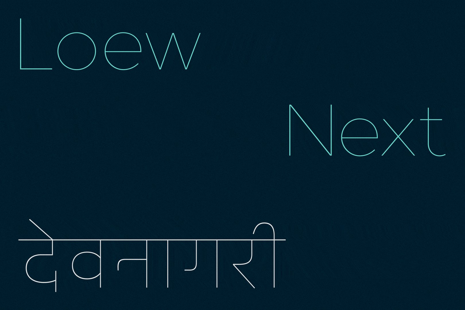 Loew Next Devanagari variable typeface animation