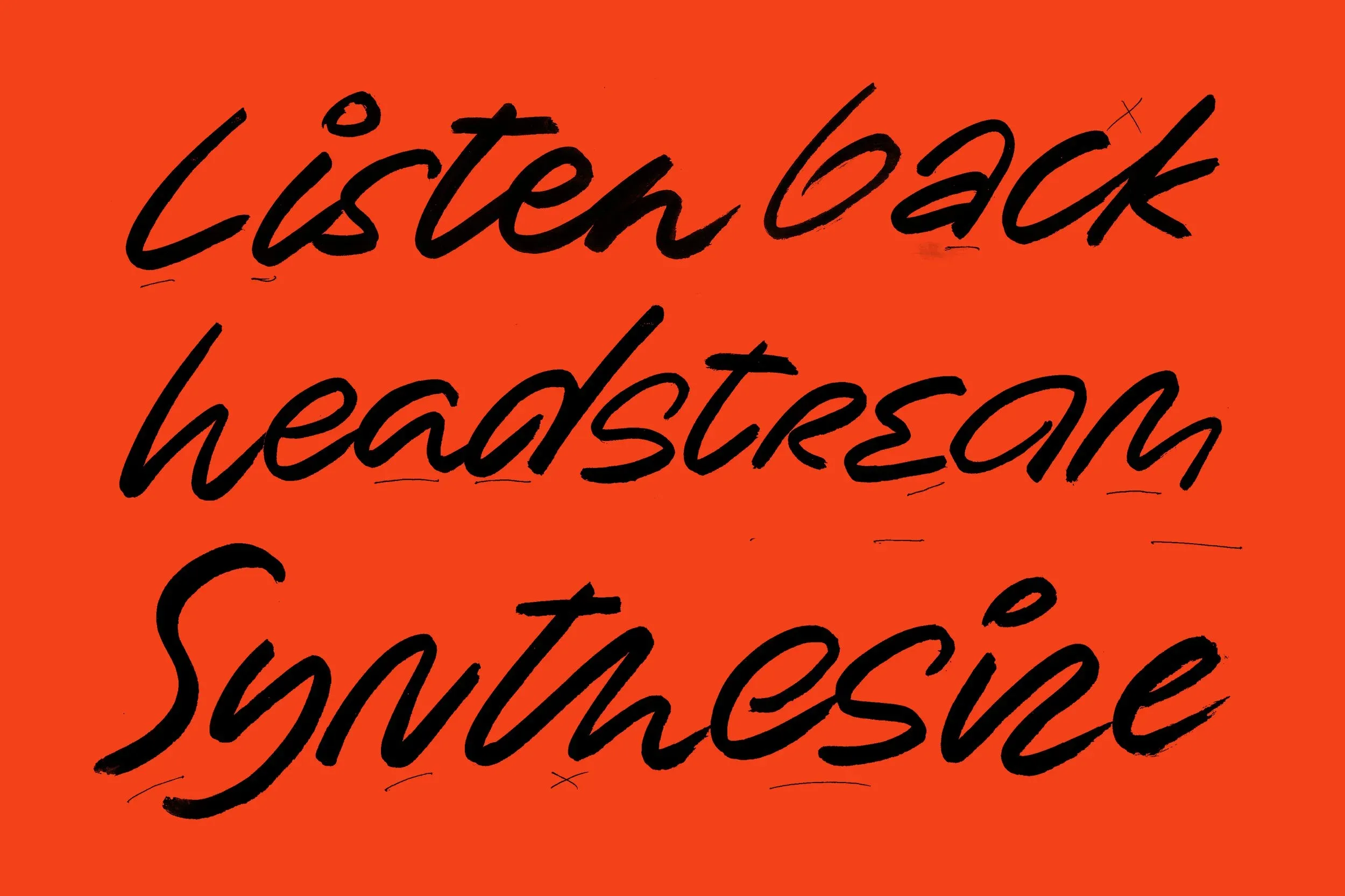 Early sketches for Zabawa — a playful handwritten typeface by The Northern Block
